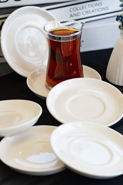 Hermia Juego de 6 platos de porcelana Rüya Yalın de 12 cm Hermia Juego de 6 platos de porcelana Rüya Yalın de 12 cm